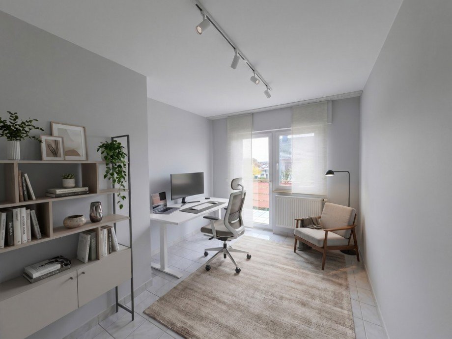 Digital Homestaging - Homeoffice Reihenendhaus Leichlingen