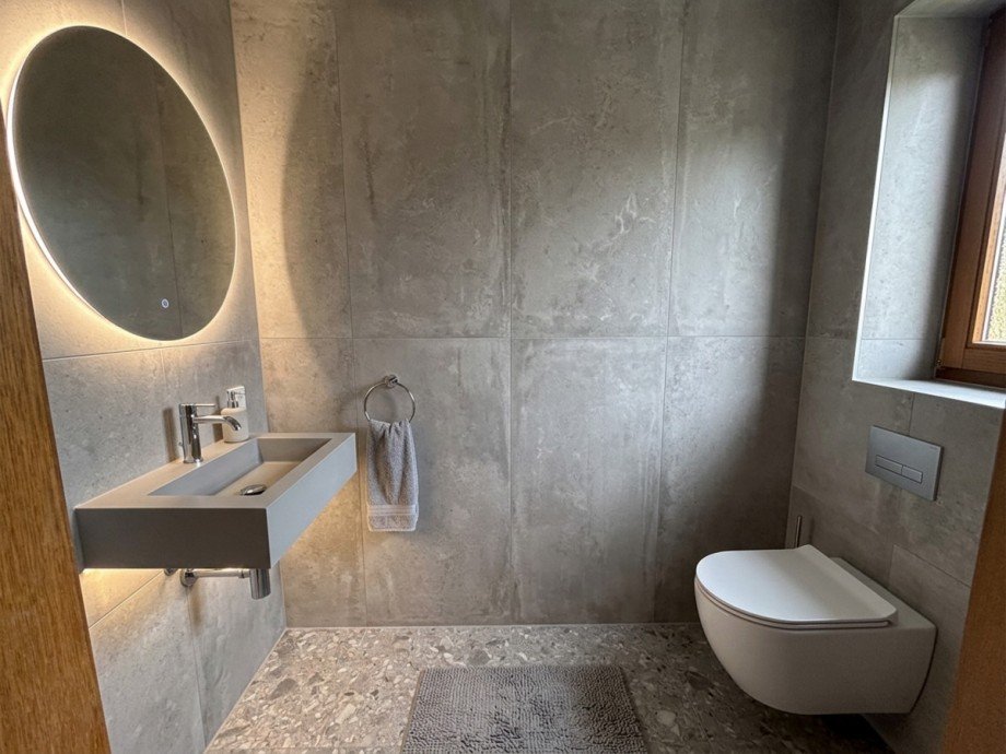 G�ste WC visualisiert Einfamilienhaus Leverkusen