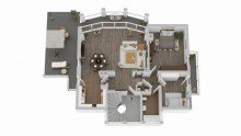Grundriss Obergeschoss Schwimmbad/Garten/3 Einheiten: Freistehendes Dreifamilienhaus in Bestlage
