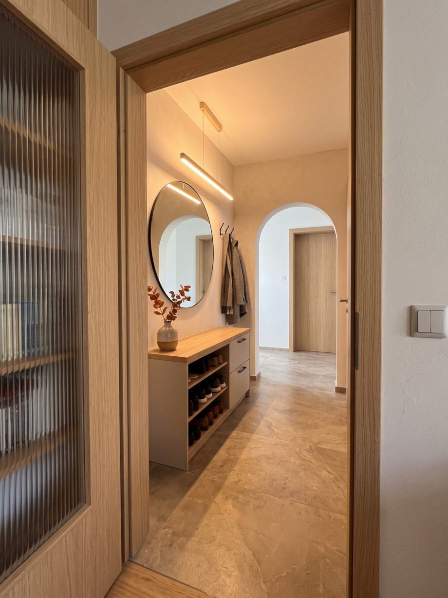EG Garderobe visualisiert Zweifamilienhaus Leverkusen