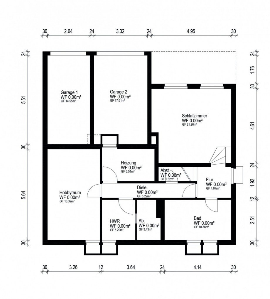 Grundriss UG Einfamilienhaus Leichlingen