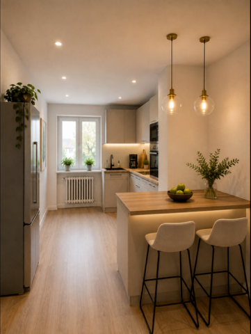 K�che visualisiert optionale neue K�che Planungsvorschlag Etagenwohnung Leverkusen