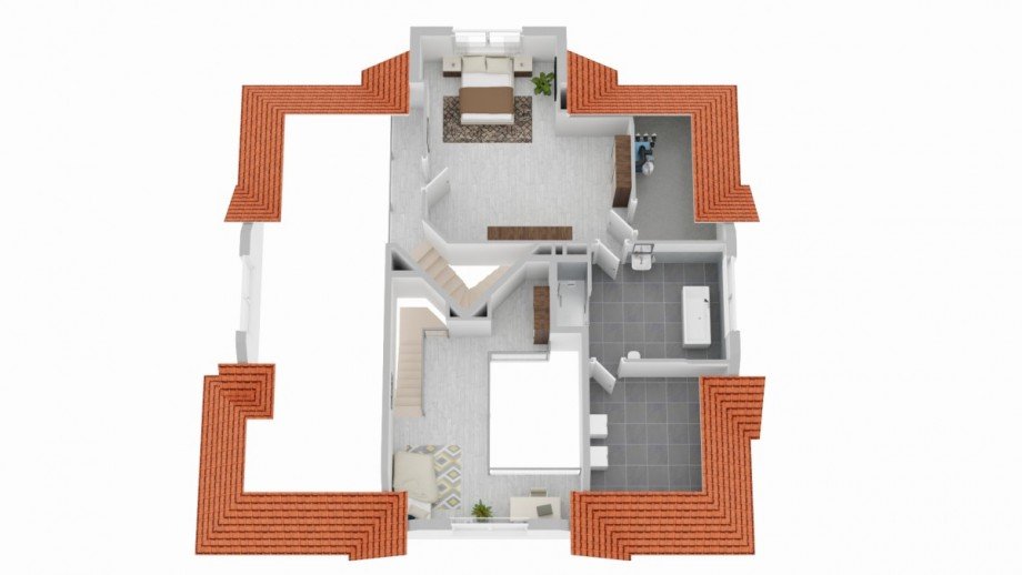 Grundriss Dachgeschoss Zweifamilienhaus Leichlingen