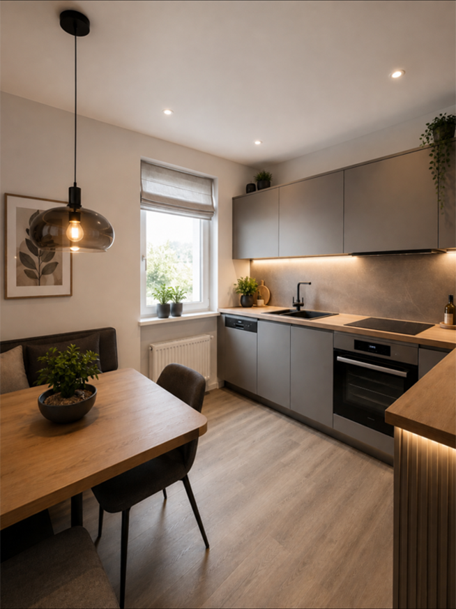 K�che visualisiert Reihenmittelhaus Leverkusen