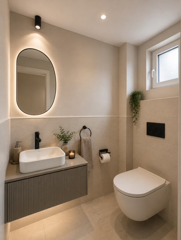 G�ste WC visualisiert Reihenmittelhaus Leverkusen