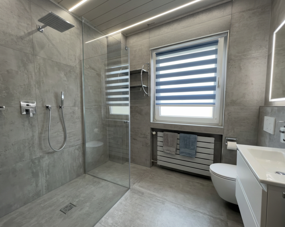 Badezimmer visualisiert Reihenmittelhaus Leverkusen