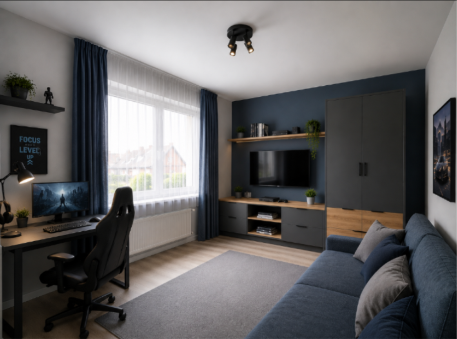 Kinderzimmer 1 visualisiert Reihenmittelhaus Leverkusen