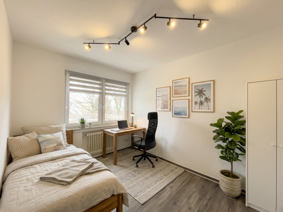Schlafzimmer 2 Beispiel Etagenwohnung Leverkusen