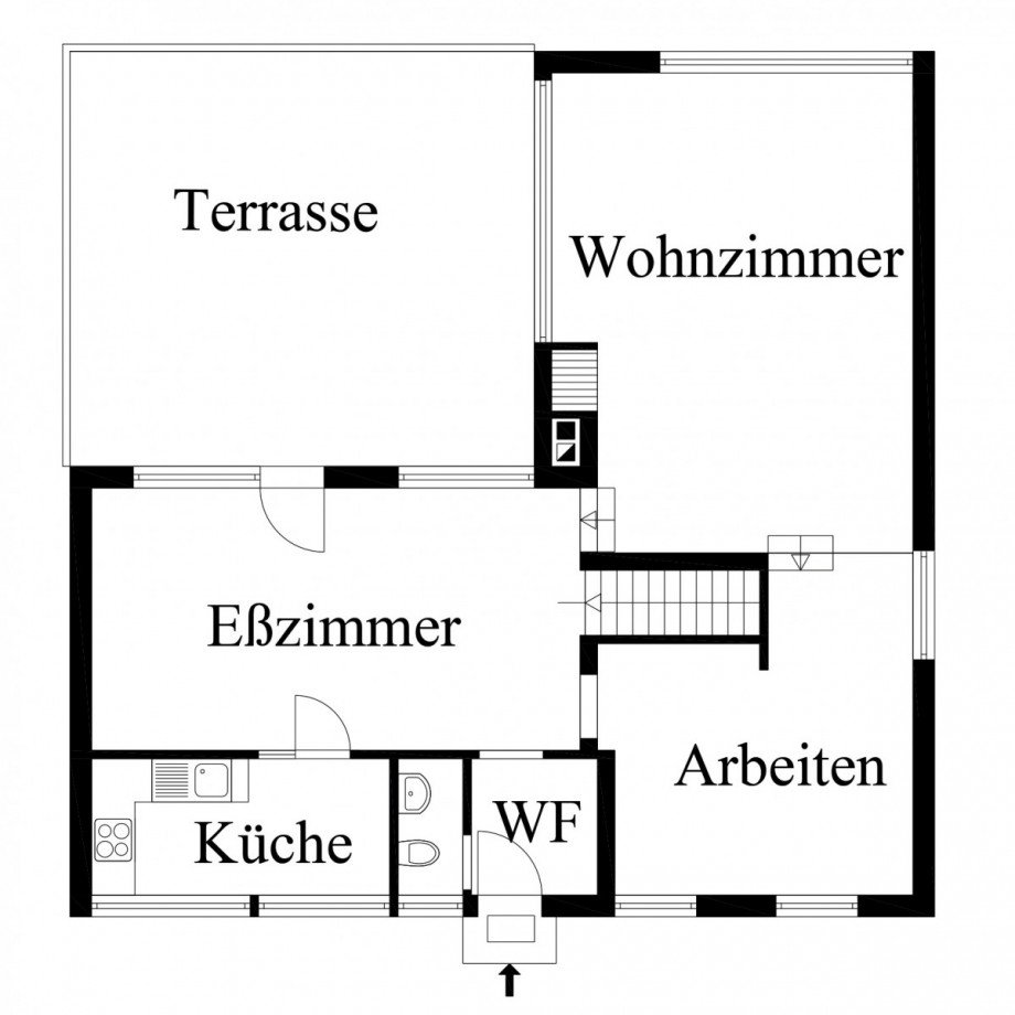 Grundriss Erdgeschoss Einfamilienhaus Leichlingen